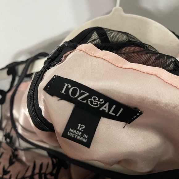 DRESSBARN ROZ & ALI Black & Blush Lace Dress - Picture 5 of 6